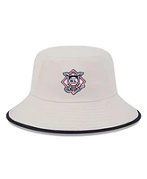 New Era Men's Khaki Atlanta Braves 2024 Fourth of July Bucket Hat