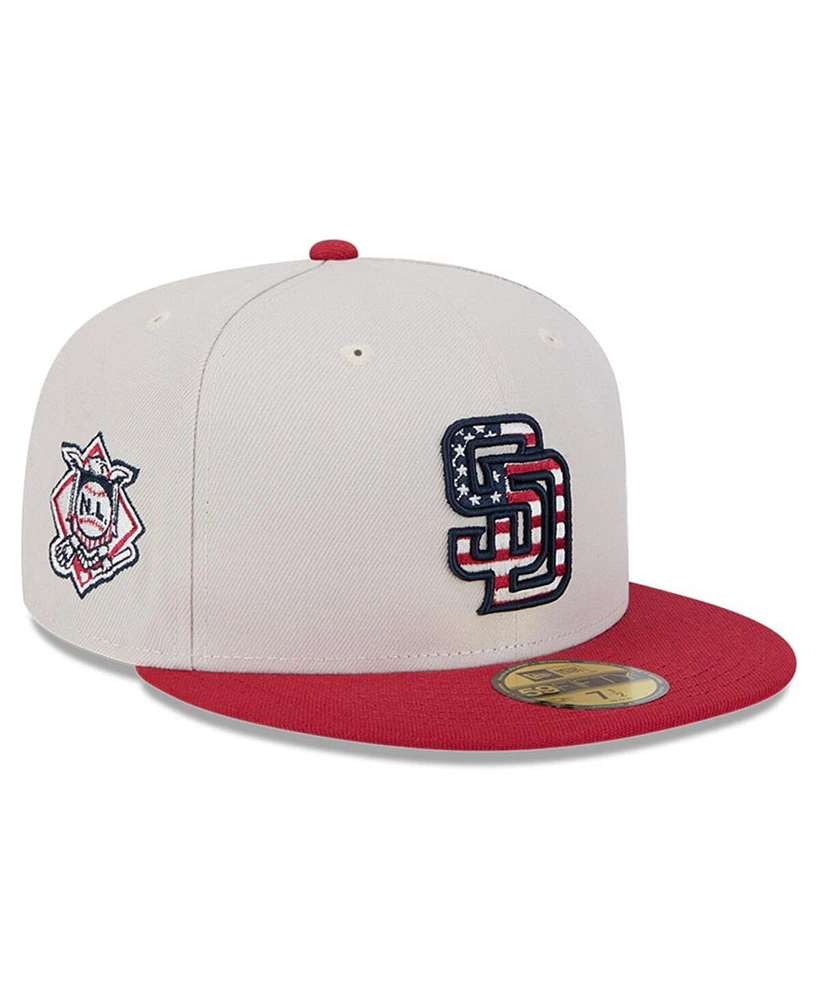 Men's New Era Red San Diego Padres Fourth of July 59FIFTY Fitted Hat