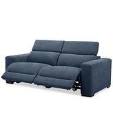 Nevio 2-Pc. Fabric Power Headrest Sectional with 2 Motion Chairs