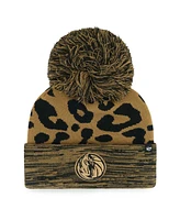 '47 Brand Men's and Women's Leopard Dallas Mavericks Rosette Cuffed Knit Hat with Pom