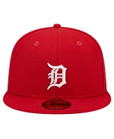 New Era Men's Red Detroit Tigers Logo 59FIFTY Fitted Hat