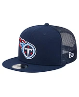 New Era Men's Navy Tennessee Titans Main Trucker 9FIFTY Snapback Hat