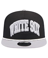 New Era Men's Black Chicago White Sox Throwback Meshback Golfer Hat