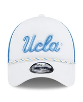 New Era Men's White/Blue Ucla Bruins Court Sport Foam A-Frame 9FORTY Adjustable Trucker Hat