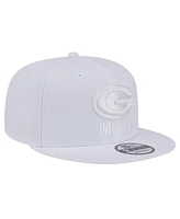 New Era Men's Green Bay Packers Main White on White 9FIFTY Snapback Hat