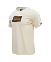 Pro Standard Men's Cream San Diego Padres Club Member Badge T-Shirt