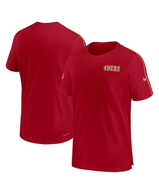 Nike Men's Scarlet San Francisco 49ers 2024 Sideline Coach Uv Performance T-Shirt