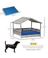 Streamdale Furniture Durable Outdoor Dog Bed with Cozy Cushion and Canopy