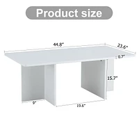 Modern Rectangular Mdf Dining Table with Industrial Design