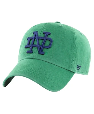 '47 Brand Men's Green Notre Dame Fighting Irish Interlocking Logo Clean Up Adjustable Hat