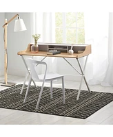 Streamdale Furniture Modern Computer Desk with Storage and Durable Iron Legs