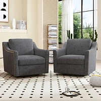 Versatile 360° Swivel Barrel Chair for Modern Living