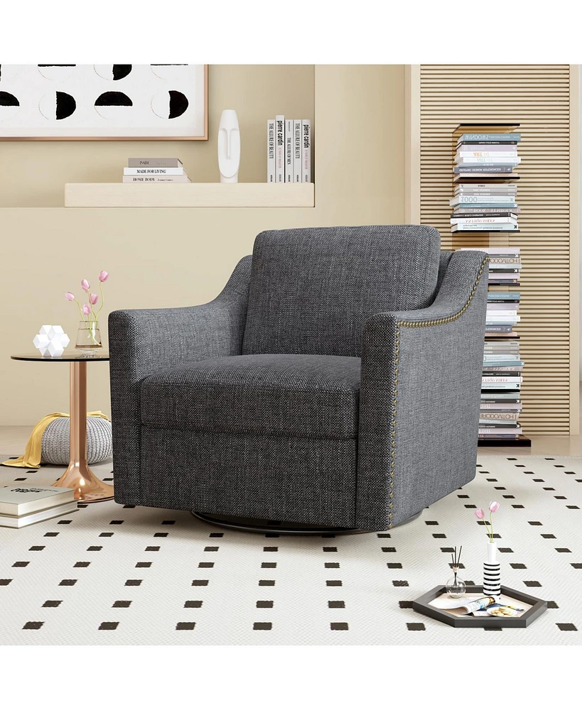 Versatile 360° Swivel Barrel Chair for Modern Living