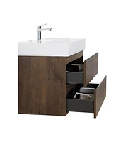 Streamdale Furniture Alice Floating Bathroom Vanity Rosewood Sophistication with Ample Storage