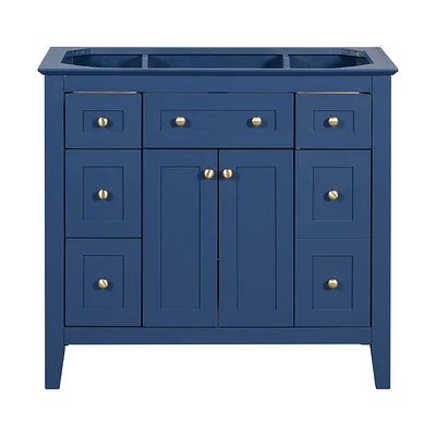 Modern Bathroom Vanity with Large Storage Space in Mdf Wood & Solid Wood