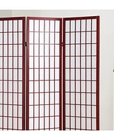 Streamdale Furniture 4 Panel Oriental Shoji Screen / Room Divider, Cherry