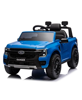 Simplie Fun Kids Ride-On Electric Licensed Ford Ranger with Music, Suspension, Remote Control