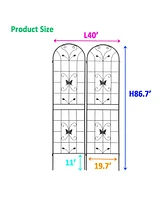Extendable Metal Garden Trellis, 40", Rust-Resistant, for Climbing Plants