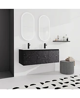 Simplie Fun 48'' Floating Wall-Mounted Bathroom Vanity & Soft-Close Cabinet Door, Kd-Package