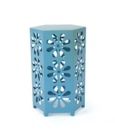 Charming Yet Durable Iron Side Table - No Assembly Required