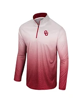 Colosseum Men's White/Crimson Oklahoma Sooners Laws of Physics Quarter-Zip Windshirt