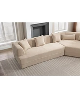 Simplie Fun Timeless and Chic Modular Sectional Sofa in Crocheted Yarn Fabric