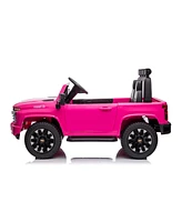 Simplie Fun Official Licensed 24V Chevrolet Silverado Ride-On Truck with 4WD