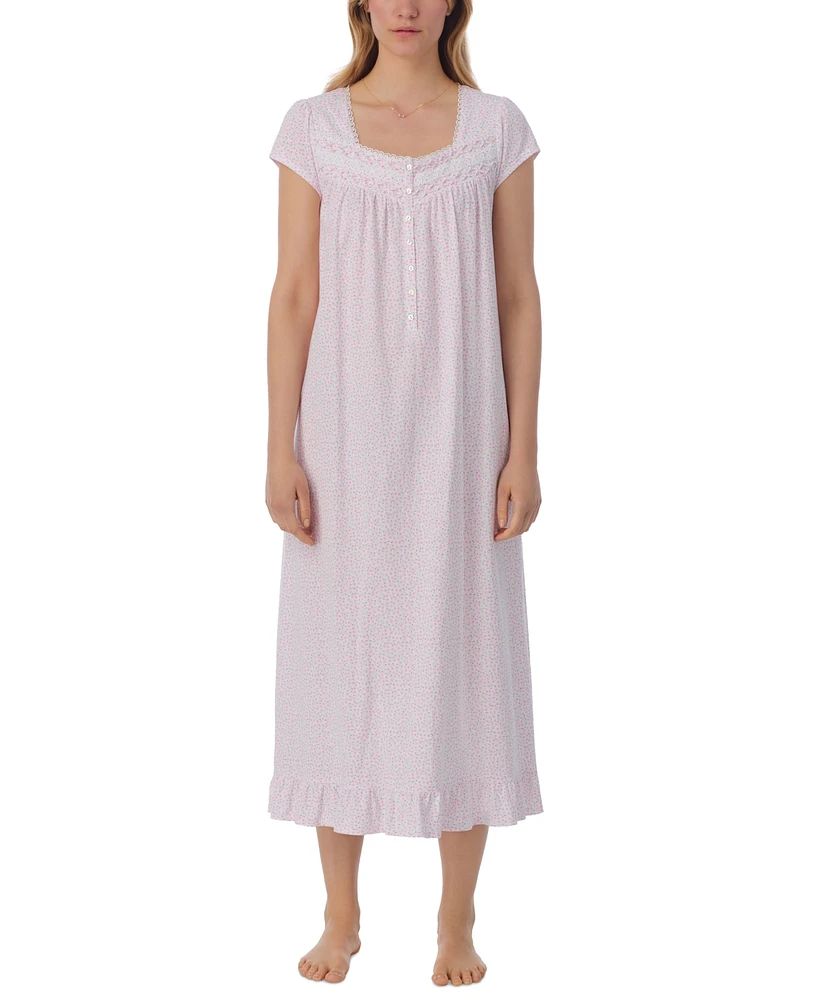 Eileen West Women's Cotton Ditsy Floral Nightgown