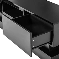 51.1" Modern Tv Stand With Led Lights, High Glossy Front Tv Cabinet