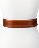 Sam Edelman Women's Leather Wrapped Buckle Belt