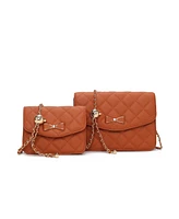 Mkf Collection Blossom Quilted Shoulder Bag with a Mini set by Mia K