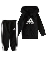 adidas Baby Boys Two-Piece Hooded Fleece Jacket Jogger Set