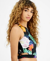 Guess Women's Shayna Printed Cutout Crop Top