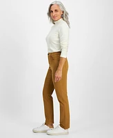 Style & Co Petite High Rise Natural Straight-Leg Jeans