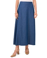 Vince Camuto Women's Cotton A-Line Pull-On Midi Skirt