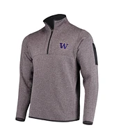 Antigua Men's Charcoal Washington Huskies Fortune Half-Zip Sweatshirt