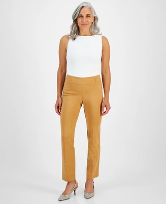 Jm Collection Petite Studded-Rivet Straight-Leg Pants, & Short, Created for Macy's