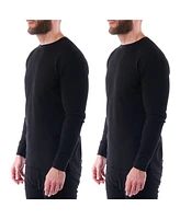 Alpine Swiss Men's Thermal Long Sleeve Top Waffle Knit Shirt Base Layer Underwear