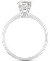 Gia Certified Diamond Solitaire Engagement Ring (1-1/2 ct. t.w.) in 14k White Gold