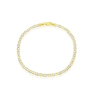 Simona Sterling Silver 3.5mm Pave Marina Bracelet - Gold Plated