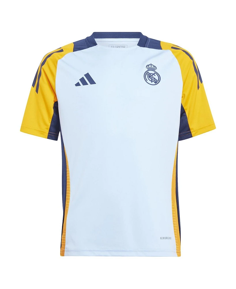 Adidas Big Boys and Girls Light Blue Real Madrid 2024/25 Training Jersey