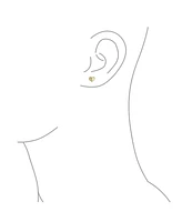 Bling Jewelry Minimalist Tiny Simple10K Yellow Gold Split Heart Stud Earrings For Women Secure Screw Back 8MM