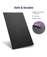 WeChef 4 Pack Led Backlit Menu Cover Leatherette Wine List Check Bill Holder Displayer Single Panel Fits 8"x14" Paper