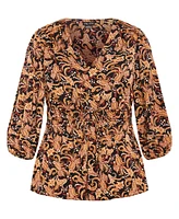 City Chic Women's Aubree Print Shirt