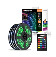 Monster Cable 50ft Multi-Color Led Light Strip with Remote