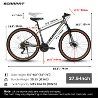 Streamdale Furniture 27.5" Mountain Bike with Dual Disc Brakes and Shimano Derailleur