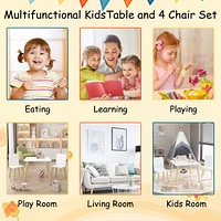 Sturdy Kids Table and Chairs Set in White