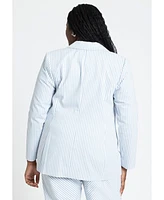 Eloquii Women's Pinstripe Blazer