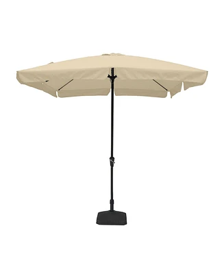 Mondawe 8 ft. x 10 Skirted Canopy Outdoor Patio Square Market Umbrella With Base Stand Included