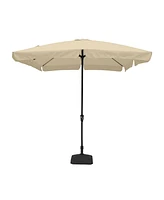 Mondawe 8 ft. x 10 Skirted Canopy Outdoor Patio Square Market Umbrella With Base Stand Included